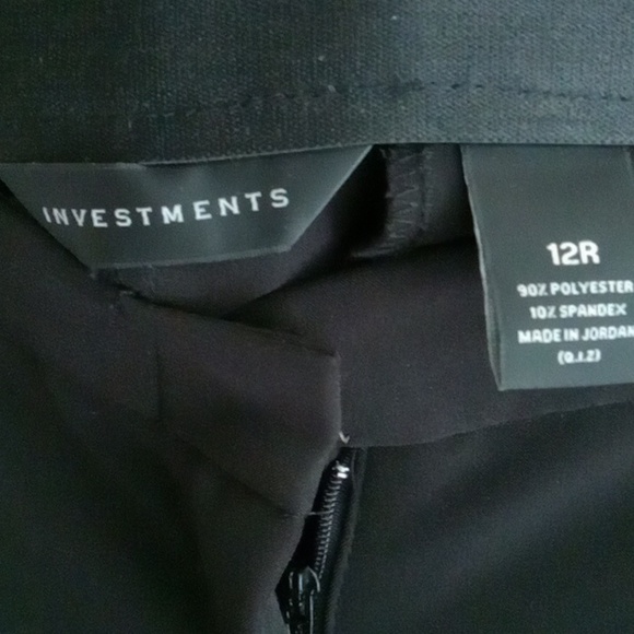 Investments | Black Straight Leg Pants - Picture 6 of 8
